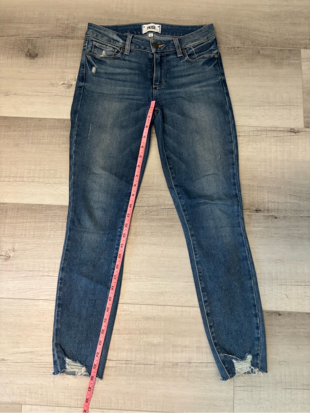 Jean Bundle! PAIGE + Judy Blue Jeans Size 25 Skinny Distressed Raw Hem - Picture 13 of 16